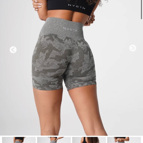 NVGTN Camo Seamless Shorts size L in Khaki Green - Picture 3 of 3